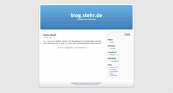Desktop Screenshot of blog.stehr.de