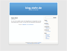 Tablet Screenshot of blog.stehr.de